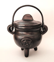 Carregar imagem no visualizador da galeria, Caldeirão de Ferro Forjado com Pentagrama 7,5cm