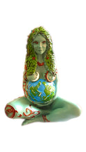 Carregar imagem no visualizador da galeria, Mitologia - Imagem de Deusa: Gaia (Mãe Terra) 15 cm Resina