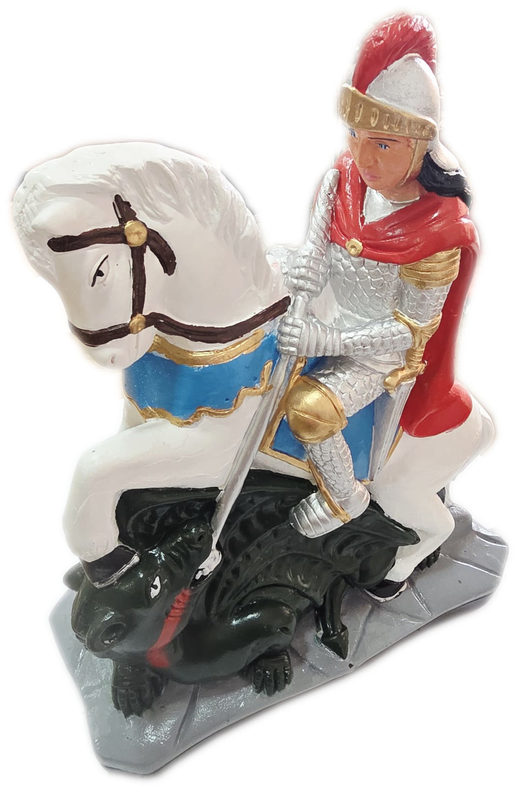 Imagem Catolica / Umbanda: S. Jorge c/ Dragão 30x20x10cm