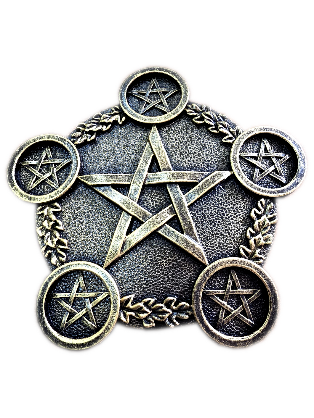 Queimador de Incenso Cone / Suporte Tea-Light Resina Wicca Ouro