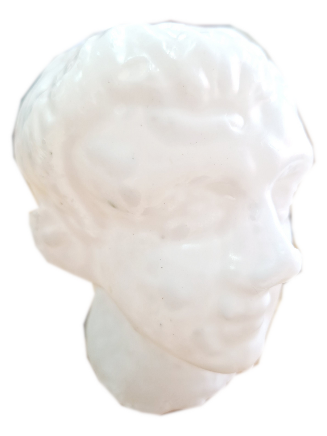 Cabeça de Cera Oca Homem 11x10 Branca