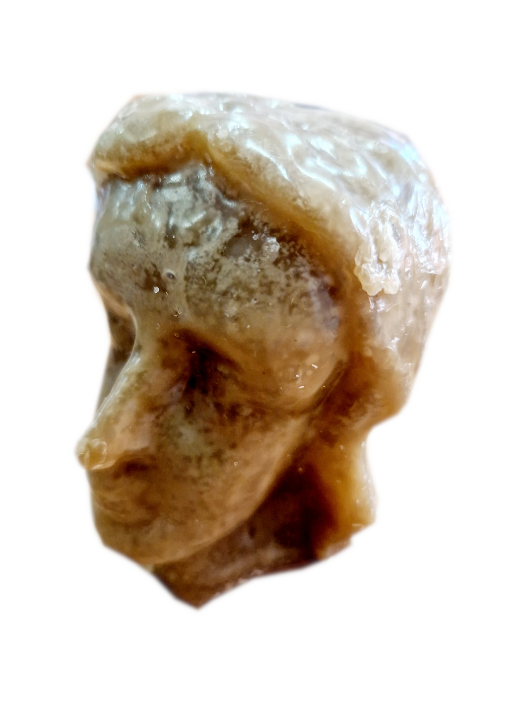 Cabeça de Cera Oca Mulher 10x10 cm Cor de Cera