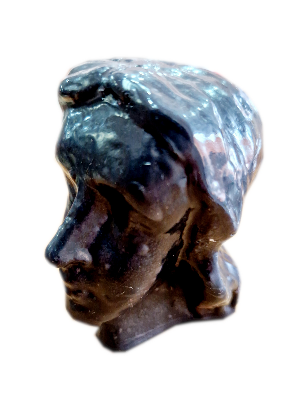 Cabeça de Cera Oca Mulher 11x10cm Preta