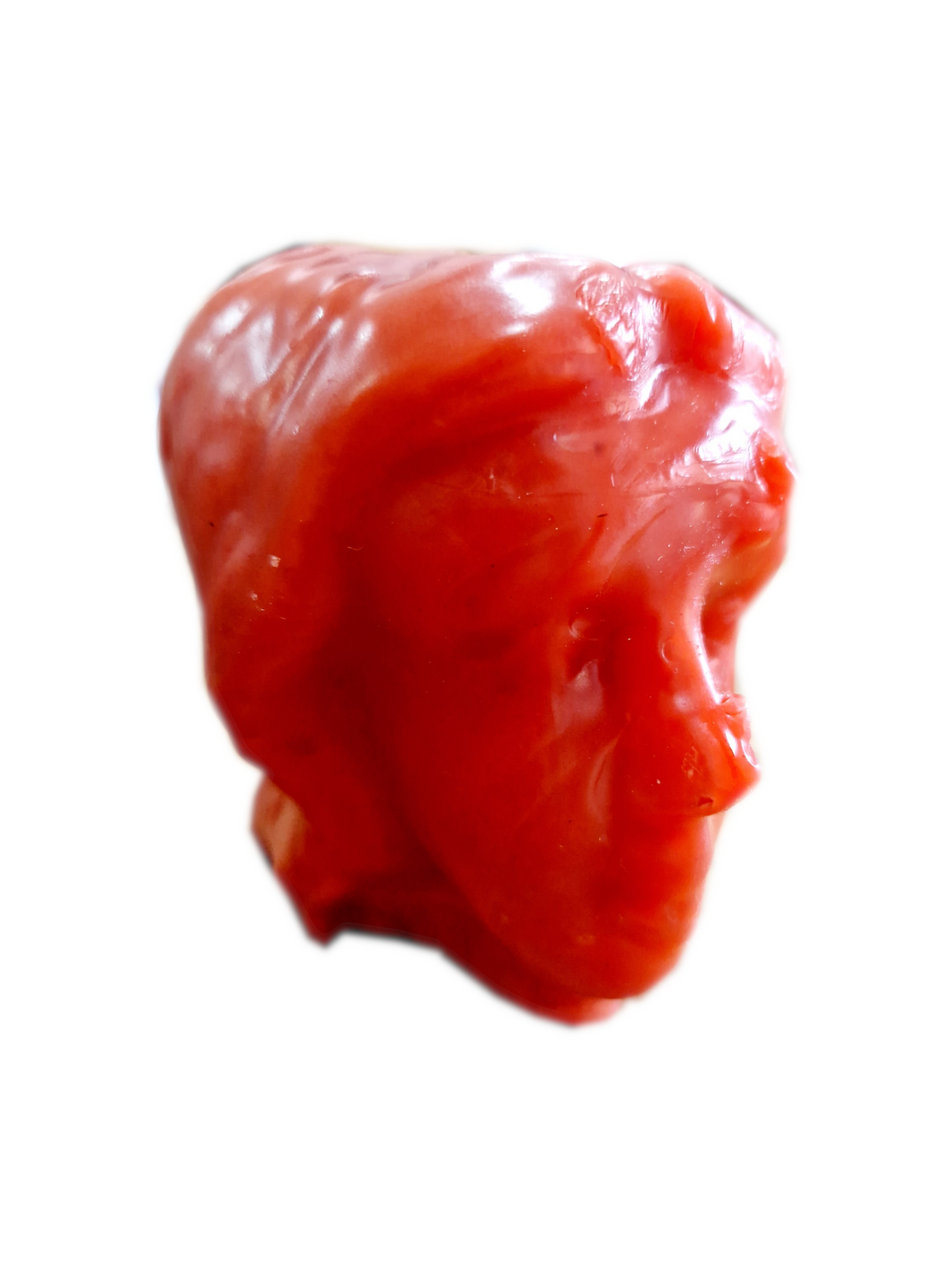 Cabeça de Cera Oca Mulher 11x10cm Vermelha