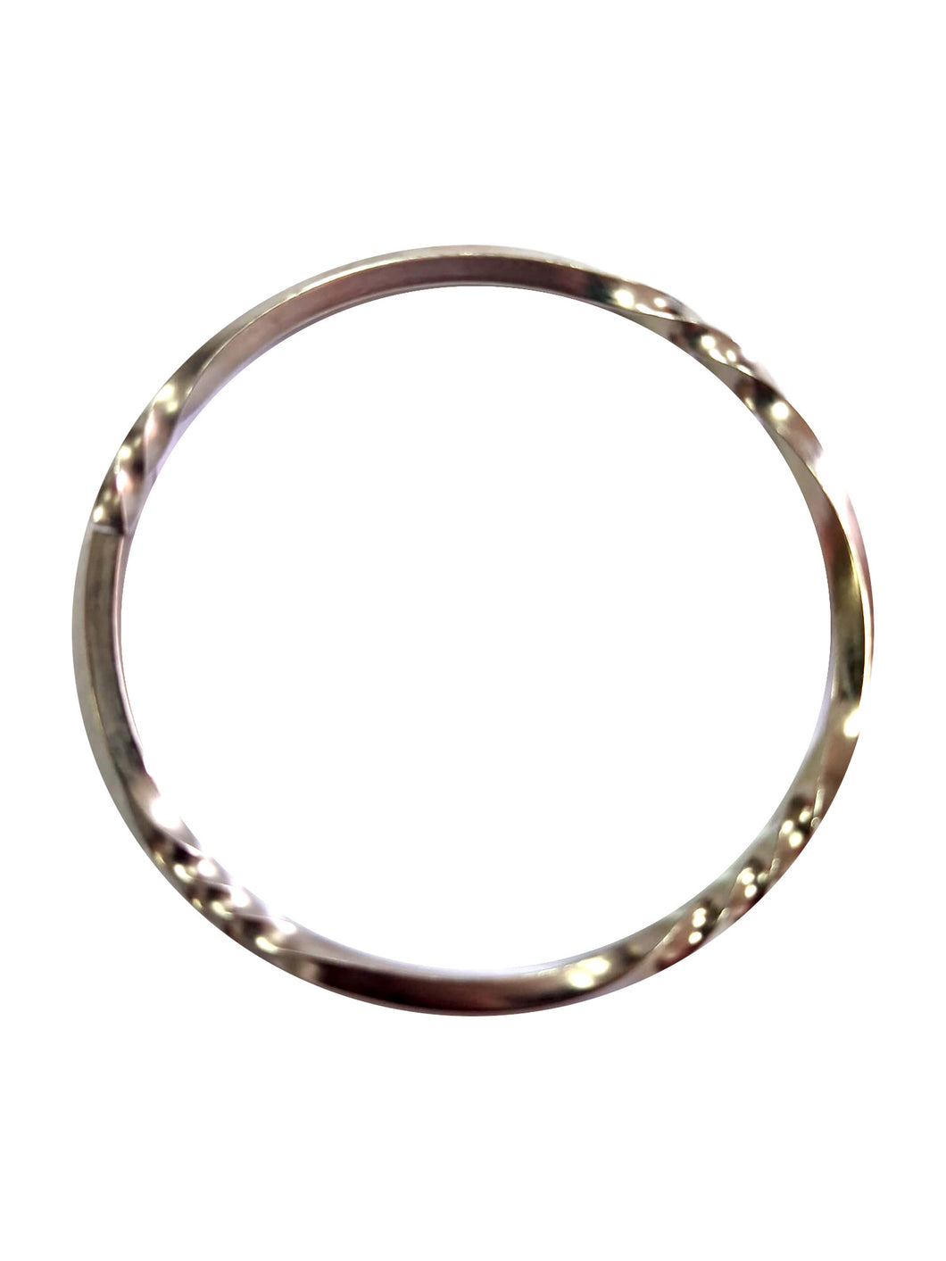 Idé Torcido Cor Prata - Diam 8 cm