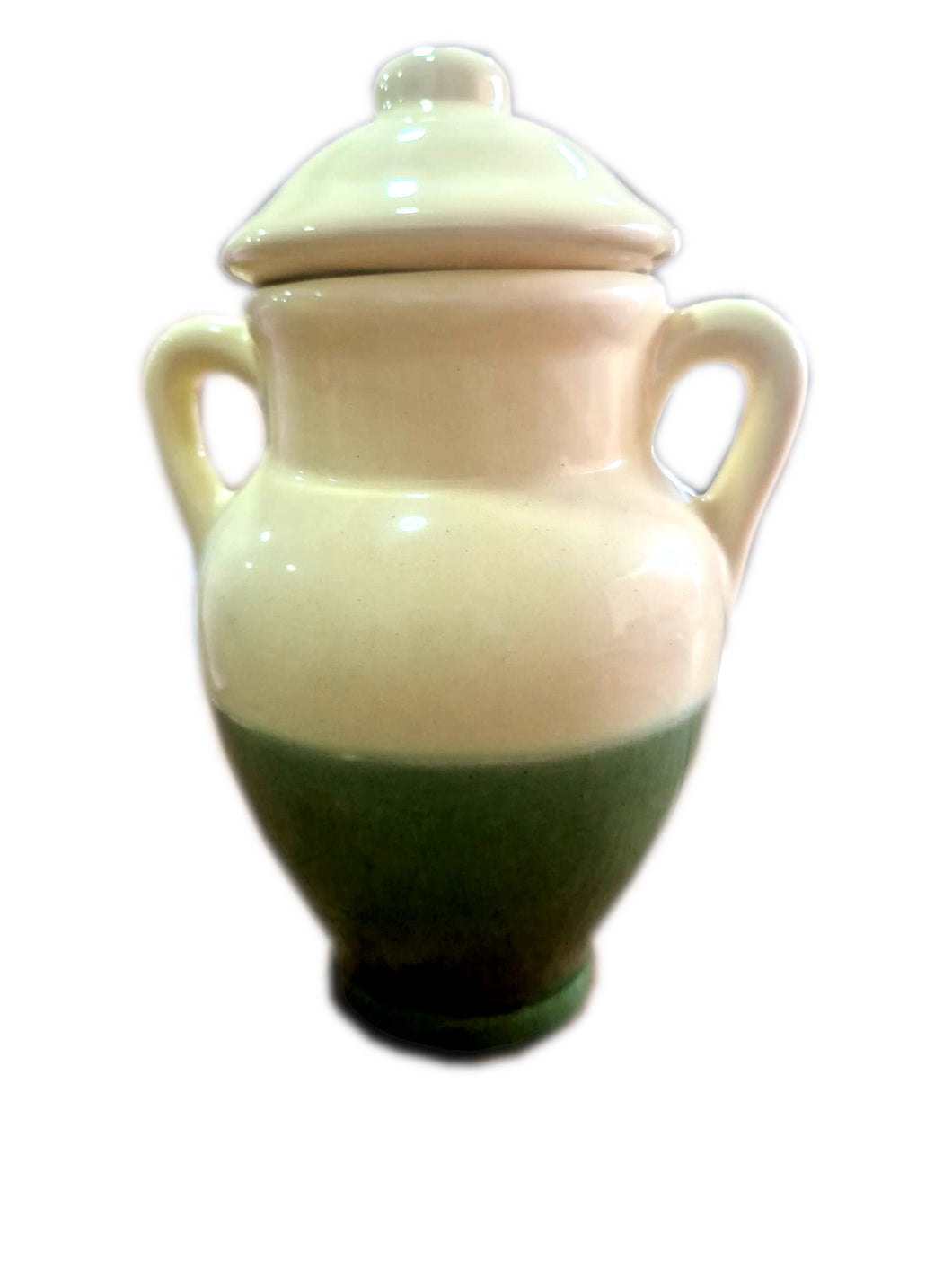 Quartinha de Loiça Com Asa 18cm Amarelo/Verde (Cabocla)