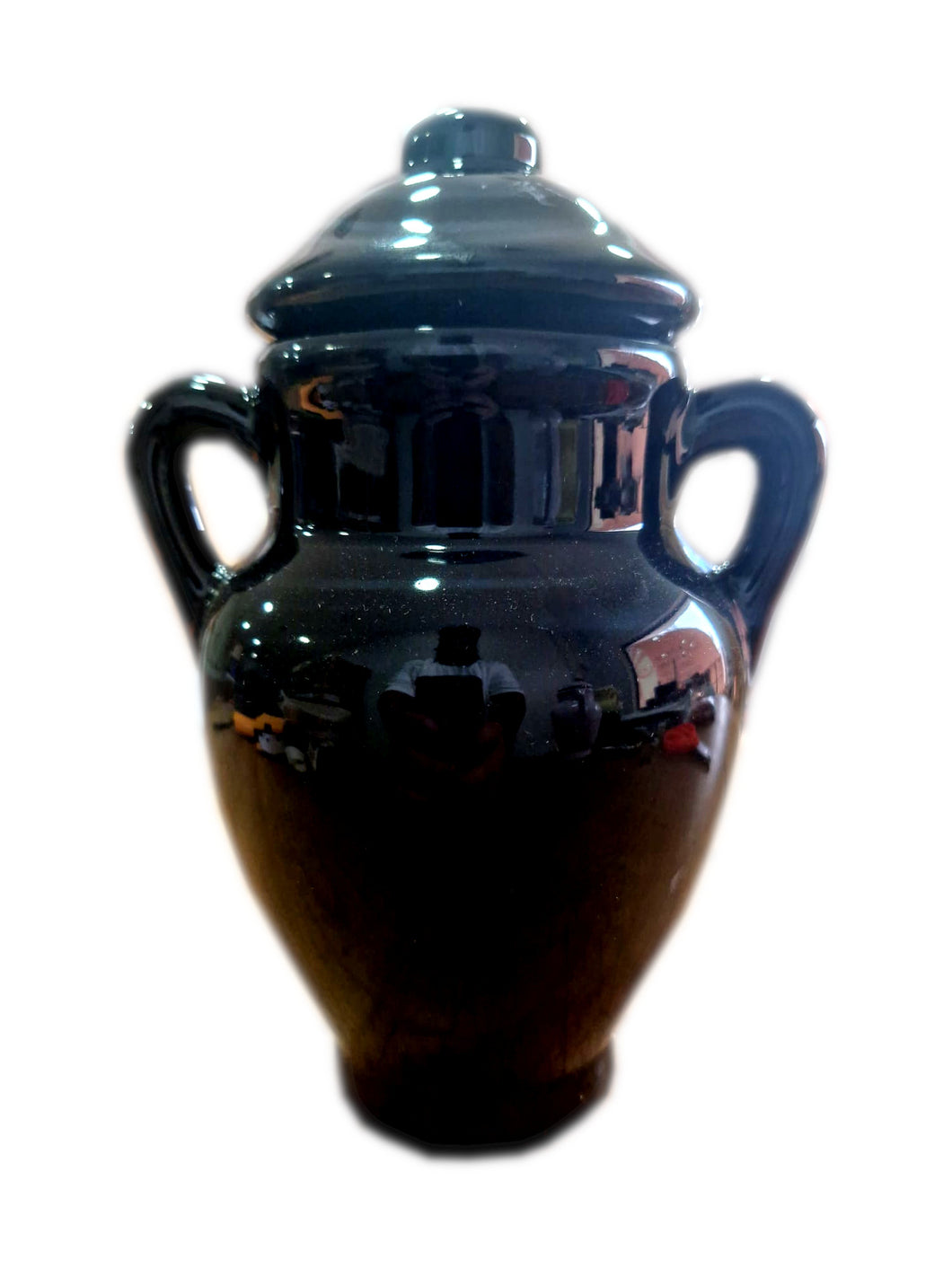 Quartinha de Loiça Com Asa 18cm Preto (Pombagira / Malandra / Almas)