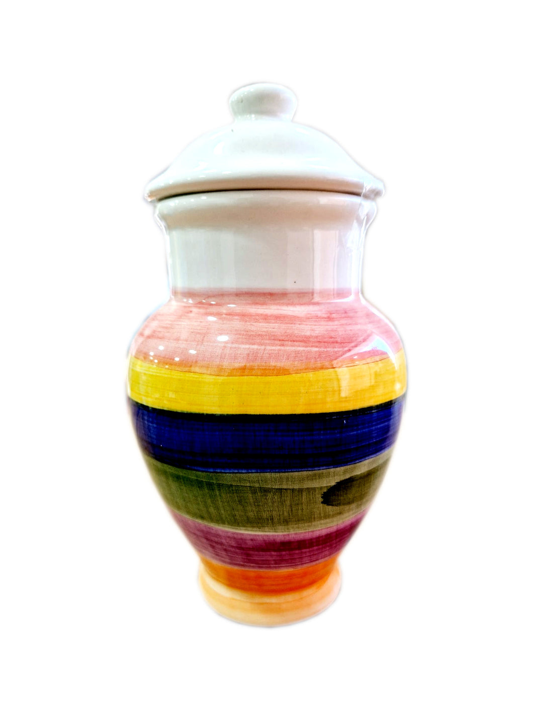 Quartinha de Loiça Sem Asa Sete Cores 18cm (Ibeji / Sete Linhas / Oxumaré)