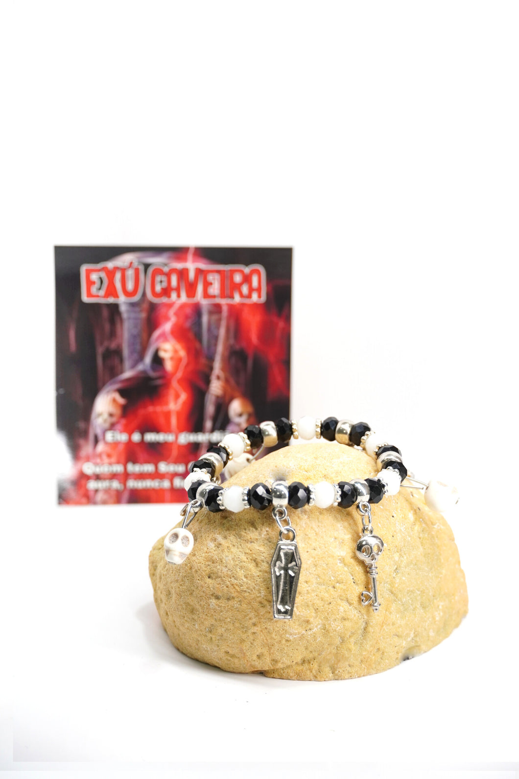 Pulseira Premium Candomblé e Umbanda: Exu Caveira