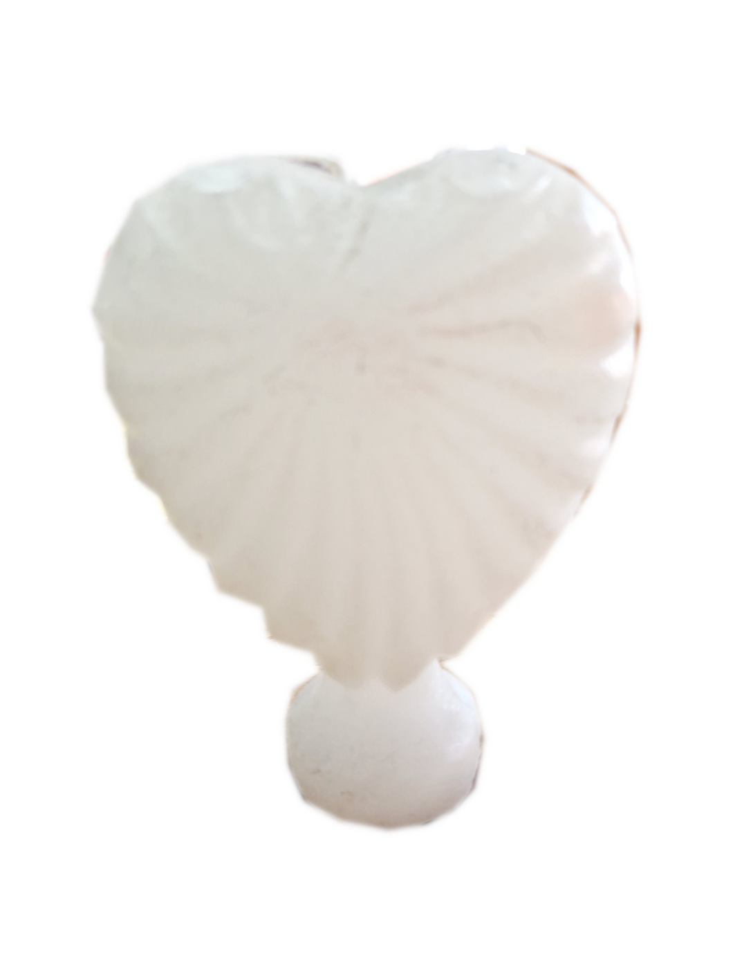 Vela Coração Branca 12cm