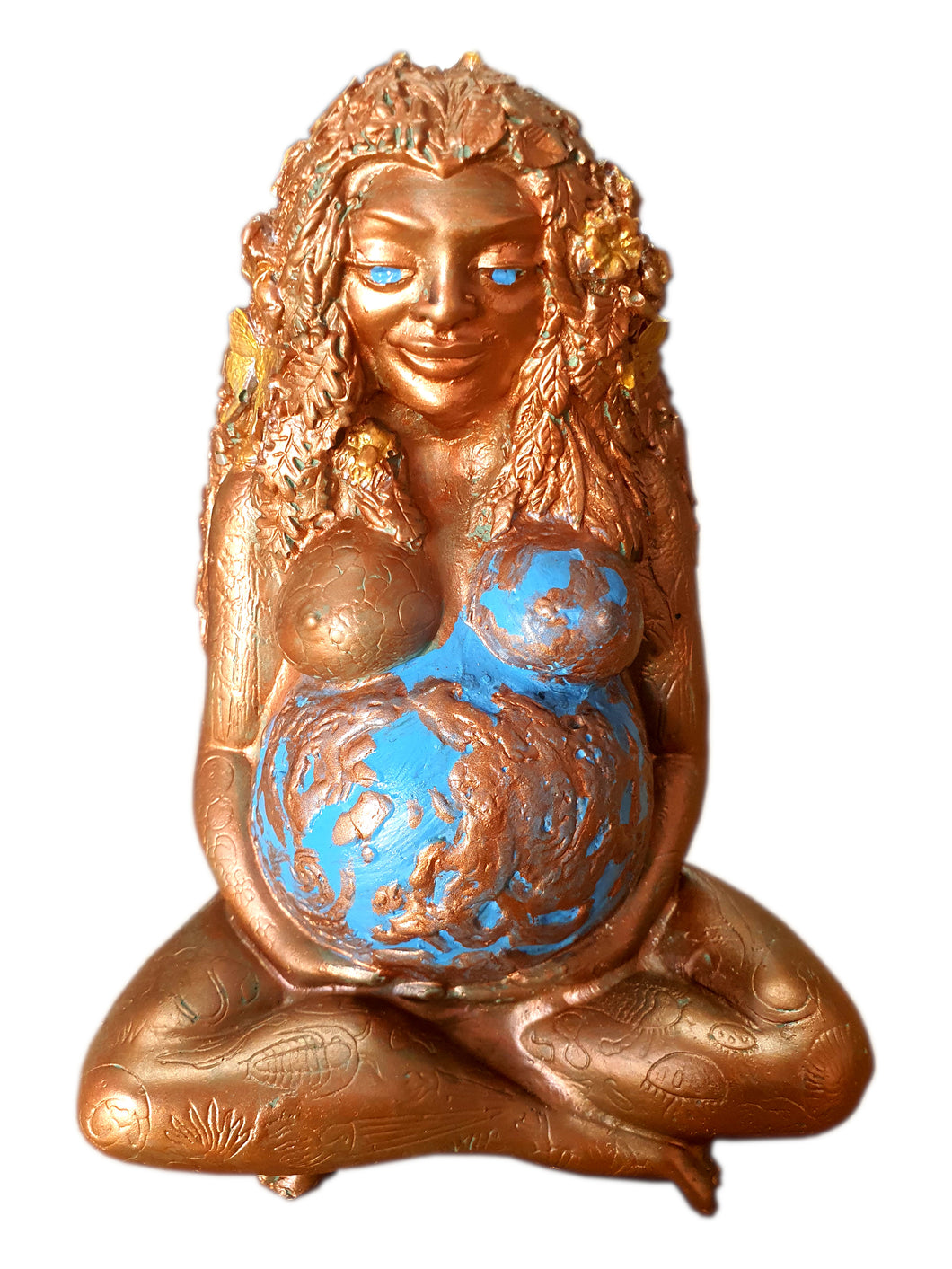 Mitologia - Imagem de Deusa: Gaia (Mãe Terra) 17,50 cm Cor Cobre