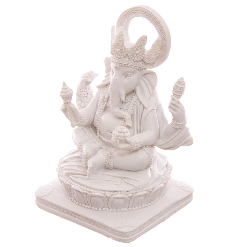 Imagem de Hinduismo: Ganesha Branco 13,5 cm