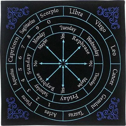 Tapete em Veludo Luxo para Pêndulo Astrologia 30 x 30 cm